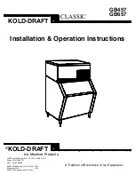 Preview for 1 page of Kold-Draft CLASSIC GB457 Installation & Operation Instructions