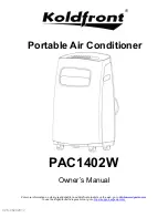 Koldfront PAC1402W Owner'S Manual preview