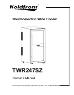 Предварительный просмотр 1 страницы Koldfront TWR247 Owner'S Manual