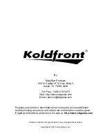 Предварительный просмотр 14 страницы Koldfront TWR247 Owner'S Manual