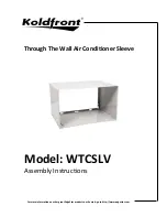 Koldfront WTCSLV Assembly Instructions Manual preview