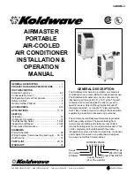 Предварительный просмотр 1 страницы Koldwave AIRMASTER 3AK Installation & Operation Manual