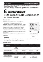 Koldwave K6HK144BBA2ACA0 Owner'S Manual предпросмотр