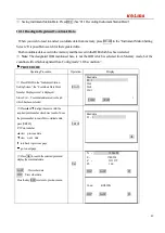 Preview for 49 page of Kolida KTS-442UT Series Manual