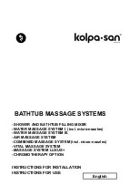 Preview for 1 page of Kolpa Kolpa-san  Series Instructions For Installation And Use Manual