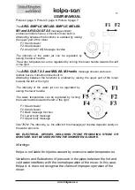 Предварительный просмотр 16 страницы Kolpa Kolpa-San ZEPHYR 1680 3F Manual