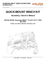 Kolpin Outdoors KAWASAKI MULE QUICK-MOUNT 4500 Assembly & Owners Manual preview