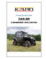 Kolpin CAN-AM Commander 1000 Limited Installation Instructions Manual preview
