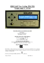 Kolver EDU1AE Manual preview
