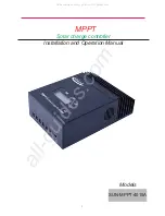 Komaes SUN-MPPT-4015A Installation And Operation Manual preview