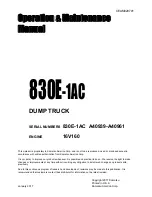 Komatsu 830E-1AC Operation & Maintenance Manual preview