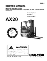 Komatsu AX20 Series Service Manual preview