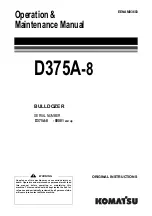 Preview for 1 page of Komatsu D375A-8 Operation & Maintenance Manual