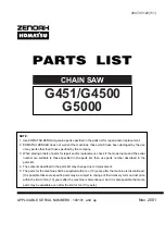 Komatsu G451/G4500 Parts List preview