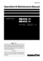Komatsu Galeo HD405-7R Operation & Maintenance Manual preview