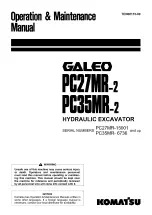 Komatsu Galeo PC27MR-2 Operation & Maintence Manual preview