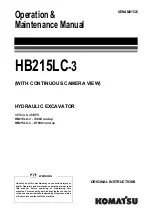 Предварительный просмотр 1 страницы Komatsu HB215LC-3 Operation & Maintenance Manual