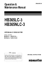 Komatsu HB365LC-3 Operation & Maintenance Manual preview