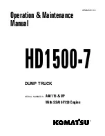 Komatsu HD1500-7 - Operation & Maintenance Manual preview