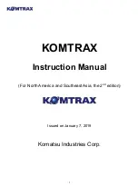 Komatsu KOMTRAX Instruction Manual предпросмотр