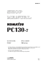 Предварительный просмотр 1 страницы Komatsu PC130-7 Shop Manual