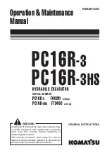 Komatsu PC16R-3 Operation & Maintenance Manual preview