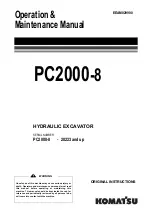 Предварительный просмотр 1 страницы Komatsu PC2000-8 BACKHOE Operation & Maintenance Manual