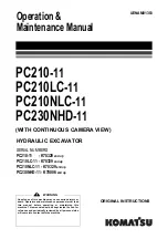 Komatsu PC210-11 Operation & Maintenance Manual preview