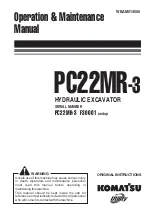 Komatsu PC22MR-3 Operation & Maintenance Manual предпросмотр