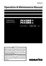 Komatsu PC45MR-30403 Operation And Maintenance Manual предпросмотр