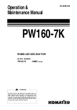 Komatsu PW160-7K Series Operation And Maintenance Manual preview