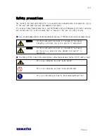 Preview for 3 page of Komatsu TG105 Instruction Manual