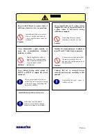 Preview for 4 page of Komatsu TG105 Instruction Manual