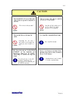 Preview for 5 page of Komatsu TG105 Instruction Manual