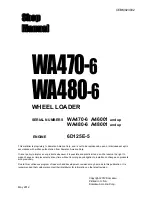 Preview for 1 page of Komatsu WA470-6 Shop Manual