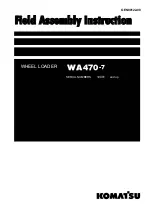 Komatsu WA470-7 Assembly Instruction Manual preview