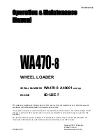 Preview for 1 page of Komatsu WA470-8 Operation & Maintenance Manual