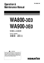 Komatsu WA800-3E0 Operation & Maintenance Manual preview