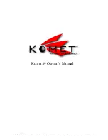 Komet 19 Owner'S Manual предпросмотр