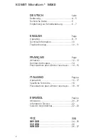 Preview for 2 page of Komet MicroKom M040 Operating Instructions Manual