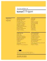 Komet Trigon 105 Technical Manual предпросмотр