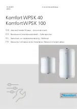 Preview for 1 page of komfort WPSK 100 User'S And Installer'S Manual