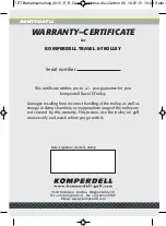 Preview for 8 page of KOMPERDELL TRAVEL E-TROLLEY Manual & Warranty Certificate