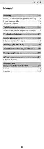 Preview for 30 page of Kompernass 340492 1910 Operating Instructions Manual