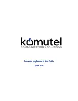 Предварительный просмотр 1 страницы Komutel NP8-G2 Implementation Manual