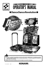 Konami DanceDanceRevolution Operator'S Manual preview
