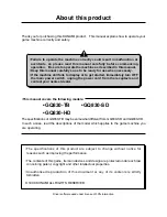 Preview for 2 page of Konami GQ830-HD Operator'S Manual