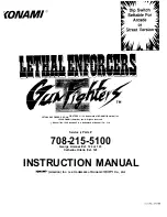 Konami Lethal Enforcers II Gun Fighters Instruction Manual preview
