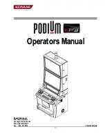 Konami PODIUM KP3 Operator'S Manual preview
