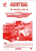 Konami RACING JAM Operator'S Manual preview
